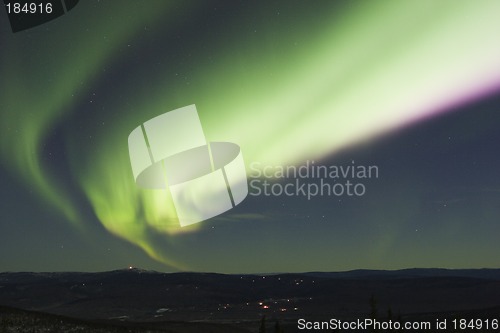 Image of Colorful arc of northern lights