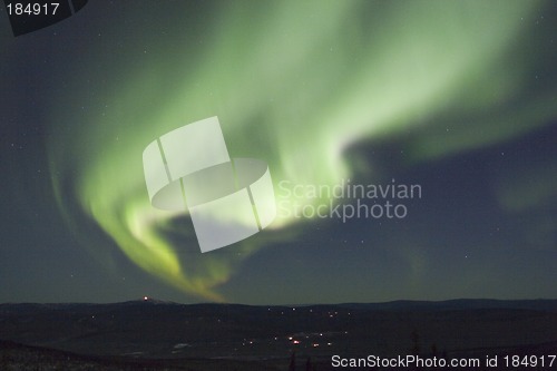 Image of Active aurora borealis arc