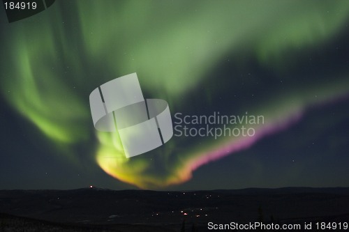 Image of Colorful aurora borealis