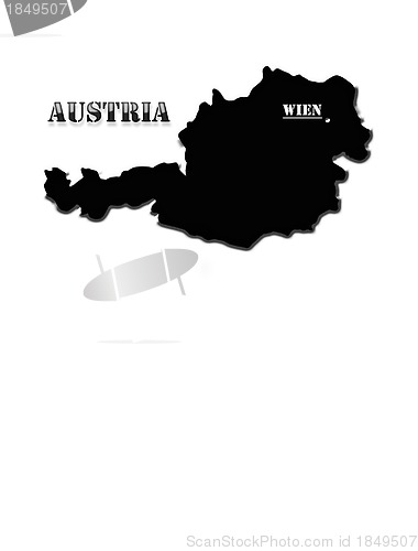 Image of The map of Austria