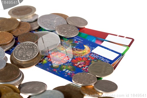 Image of credit cards and coins