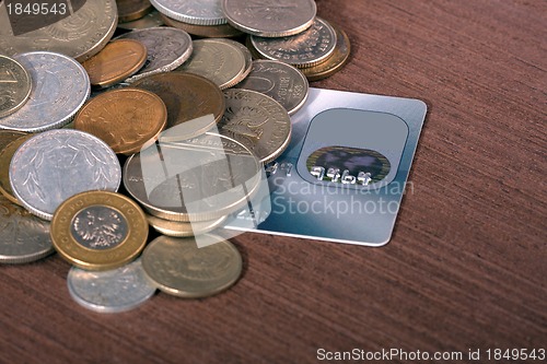 Image of credit cards and coins