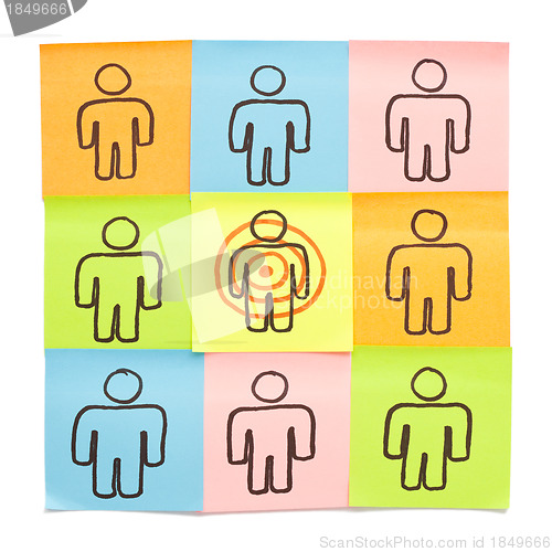 Image of Sticky Notes Target Your Customers