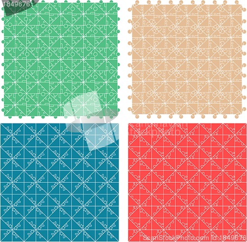 Image of Seamless abstract pattern set for fabric and furniture