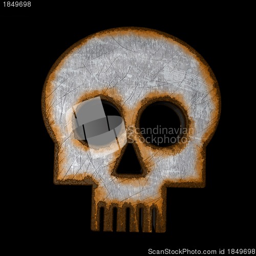 Image of rusty skull symbol