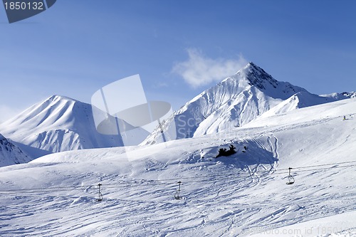 Image of View on ski slope