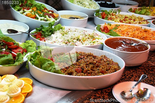 Image of Various food in buffet