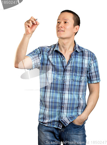 Image of Business Man Writing Something