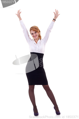 Image of Happy business woman