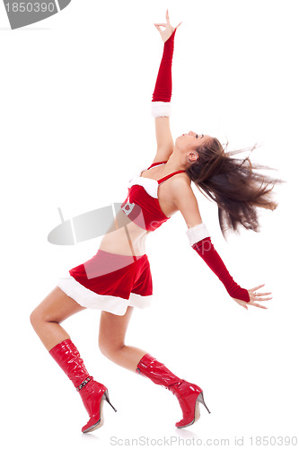 Image of girl in santa costume