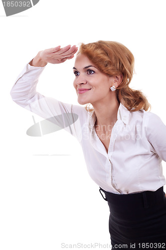 Image of business woman looking forward 