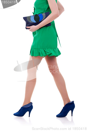 Image of fashion model' legs walking