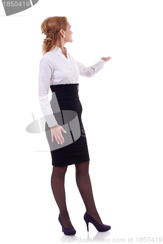 Image of Business woman presenting 
