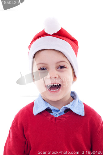 Image of amazed christmas child 