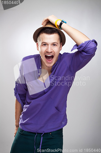 Image of  excited young guy