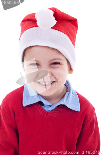 Image of laughing santa boy