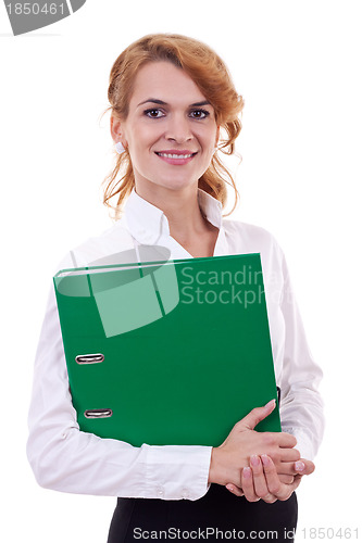 Image of business woman with folder