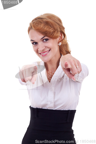 Image of business woman pointing