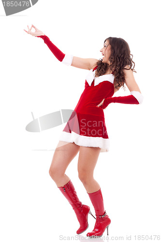 Image of Exciting Christmas woman