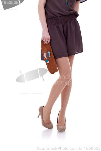 Image of Girl and brown Bag