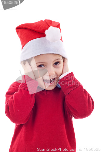 Image of santa boy covering his ears