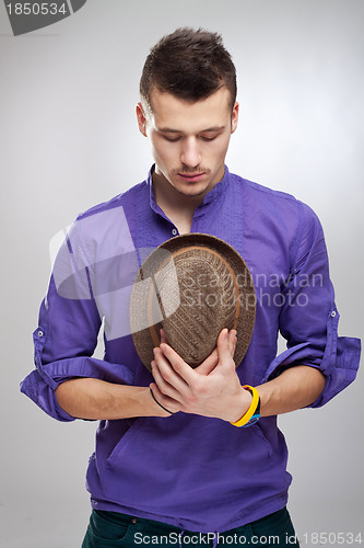 Image of praying young man