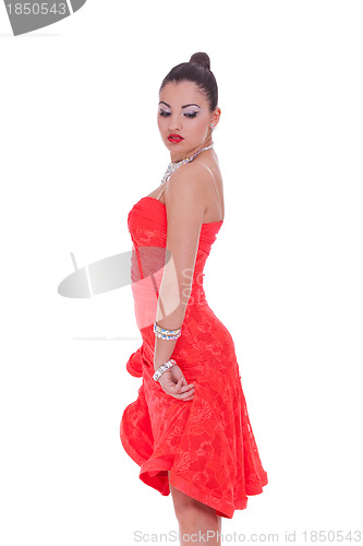 Image of woman in red dress