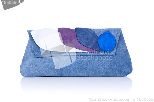 Image of blue leather purse