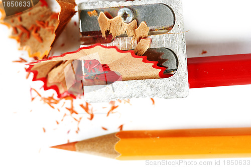 Image of Pencil and sharpener