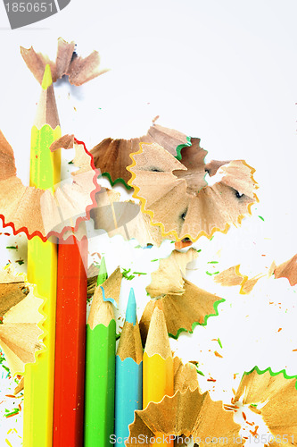 Image of Pencils and wood shavings