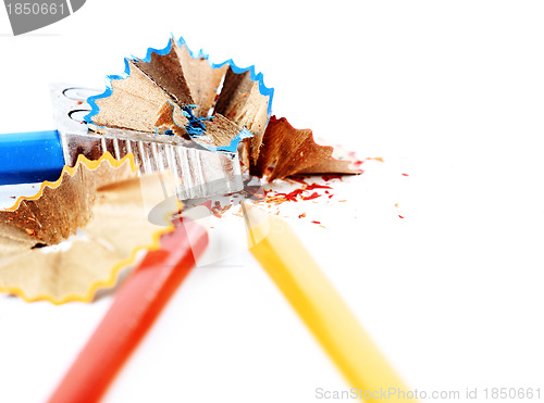 Image of Pencils and sharpener