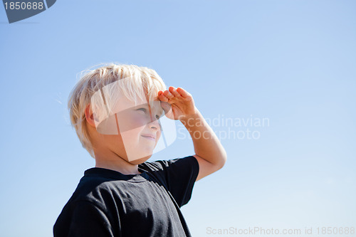 Image of Boy looking