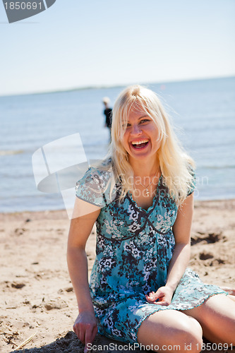 Image of Woman at the beach