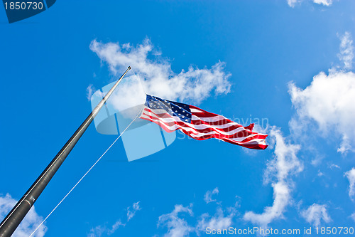 Image of Half staff American flag