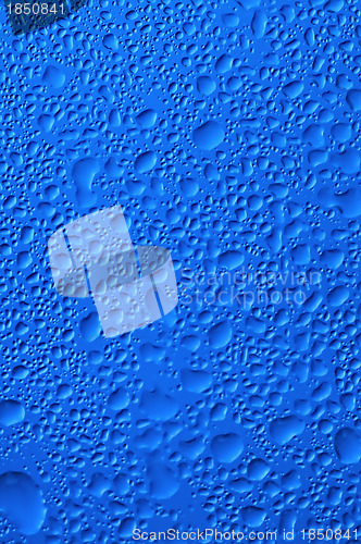 Image of raindrops on the window after rain