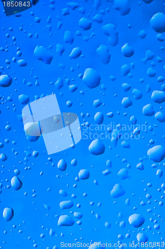 Image of raindrops on the window after rain