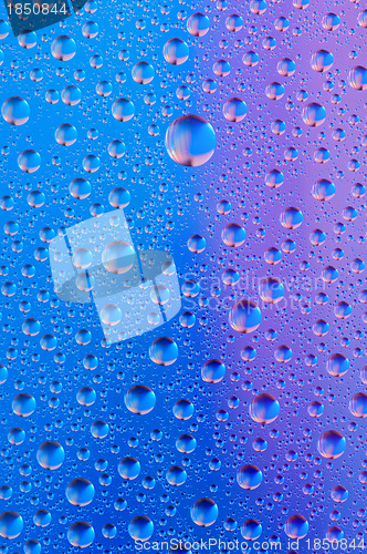 Image of raindrops on the window after rain