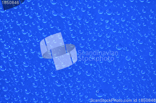 Image of raindrops on the window after rain