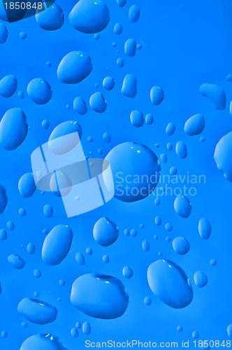 Image of raindrops on the window after rain
