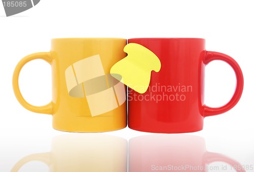 Image of Mugs and Note