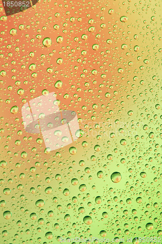 Image of raindrops on the window after rain