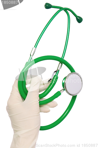 Image of green stethoscope