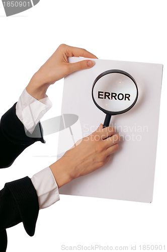 Image of Error in working process