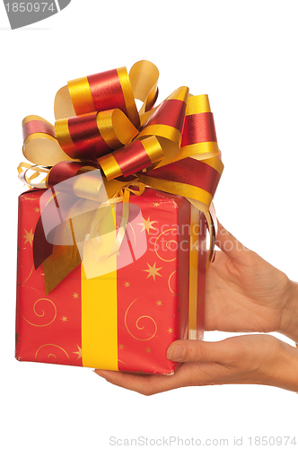 Image of gift with yellow bow