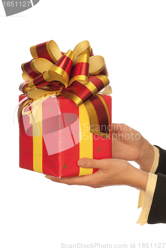 Image of gift with yellow bow