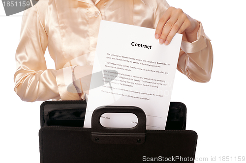 Image of Suitcase with contracts