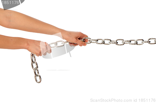 Image of a long heavy metal chain