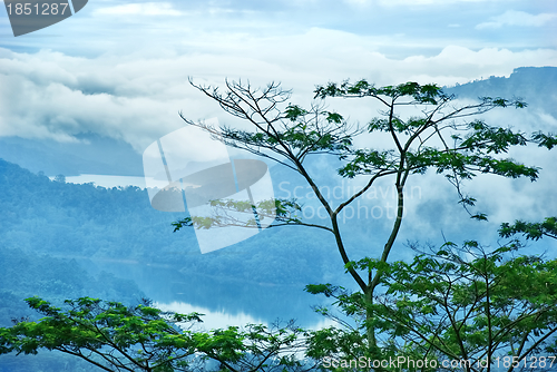 Image of mountain lakes of Ceylon