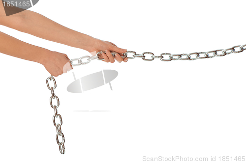 Image of a long heavy metal chain