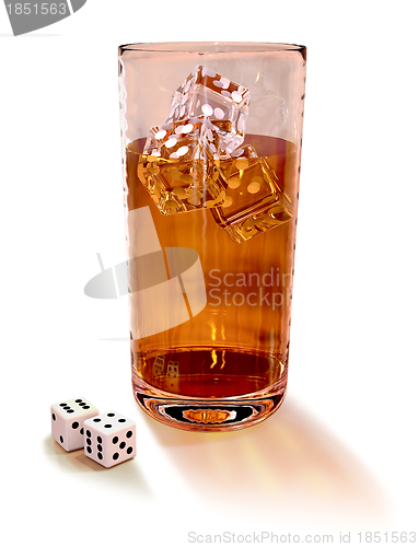 Image of dices with cocktail